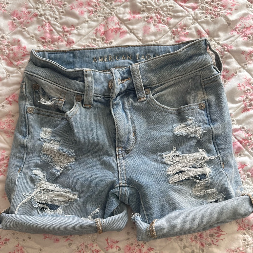 American Eagle Light Blue Denim 'The Dream Short'